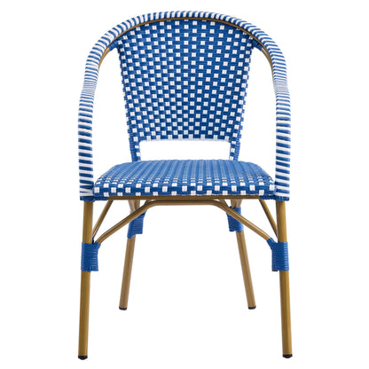 Outdoor Bistro Chairs, Patio Dining Chairs with Aluminum Frame, Weather