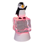 Penguin Sitting on Color-changing Lighted Icecube -