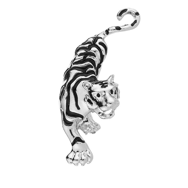 Fierce Lion Head And Tiger Personalized Vintage Brooch