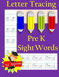 Letter Tracing: Pre-Kindergarten Sight Words: Letter Books for Kindergarten: Pre-Kindergarten Sight Words Workbook and Letter Tracing - Paperback
