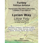 Turkey Fethiye-Antalya Topographic Map Atlas with Index 1: 50000 (1 cm=500 m) Lycian Way (Likya Yolu) Complete Hiking Trail in Large Scale Detail Elev - Paperback