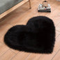 1pc Faux Fur Room Rug, Heart Shaped Plush Rug, Fluffy Carpet For Living Room Bedroom Sofa, Shaggy Carpet Area Mat 50*60cm/19.68*23.62in