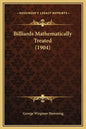 Billiards Mathematically Treated (1904) - Hardcover