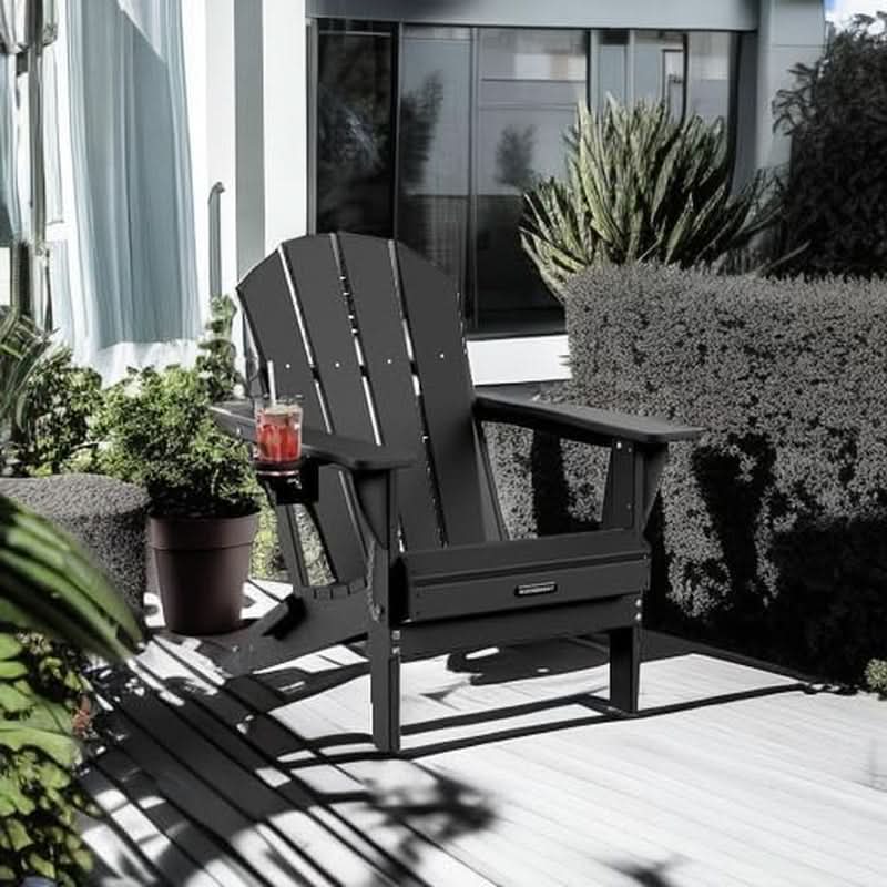 Folding Weather Resistant Adirondack Chairs for Outdoor Relaxation