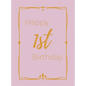 Happy 1st Birthday Guest Book (Hardcover): First birthday Guest book, party and birthday celebrations decor, memory book, 1st birthday, baby shower, h - Hardcover