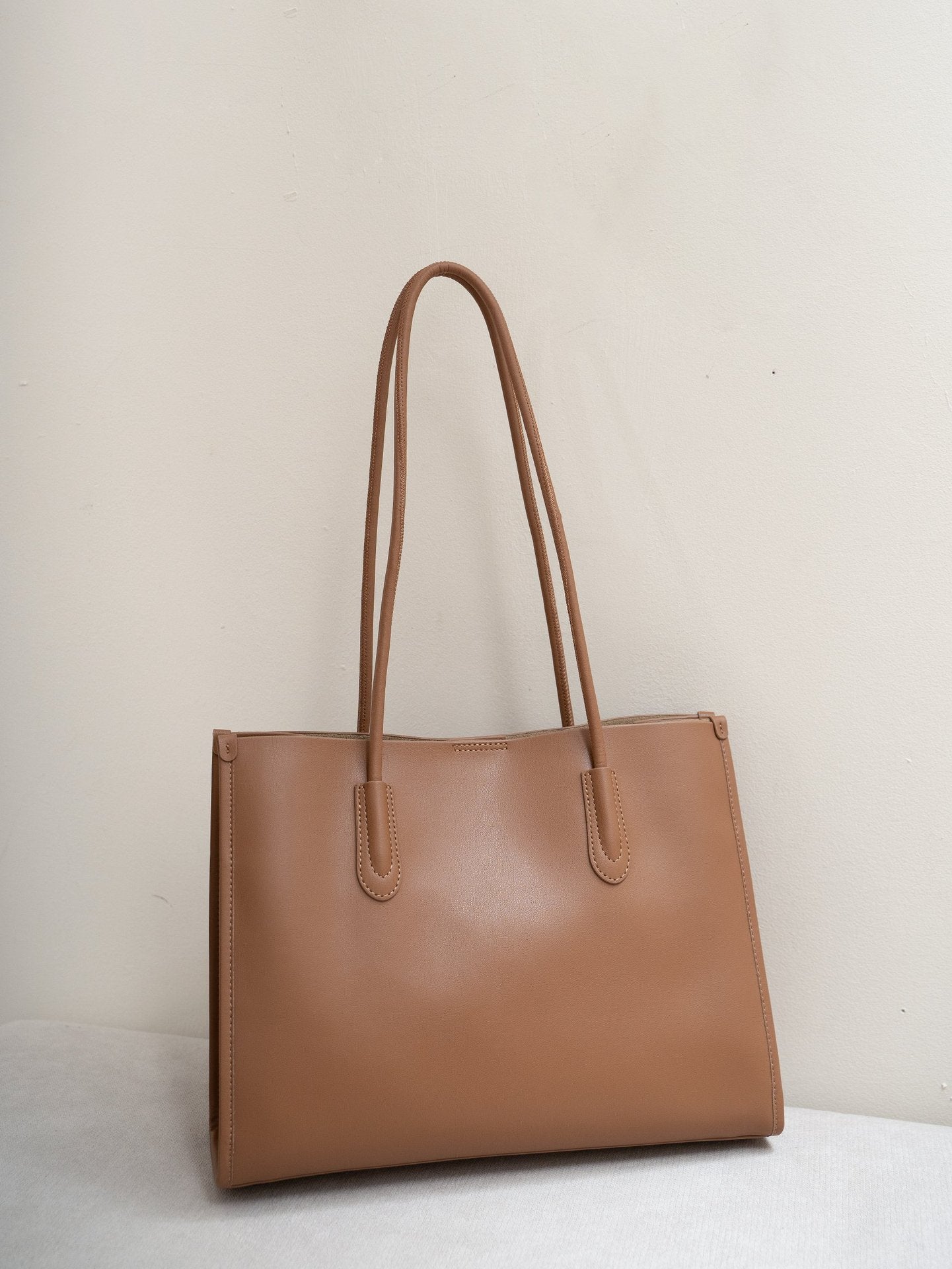 Baidii Leather Women's Bag 2025 New Commuter Tote High-End Large Capacity Cowhide Shoulder Handbag