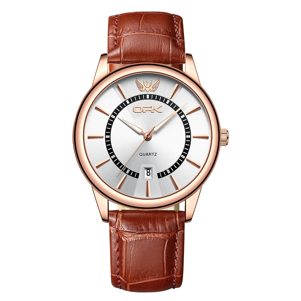 Single-calendar Waterproof Quartz Mens Watch