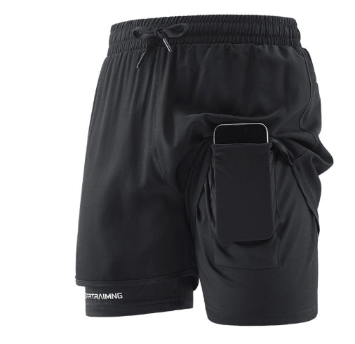 Casual All-match Two-piece Shorts For Sports Running And Fitness