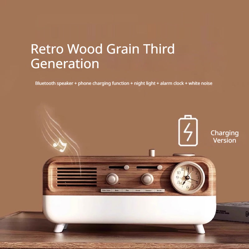 Retro Ambience Light Portable Alarm Clock Speaker