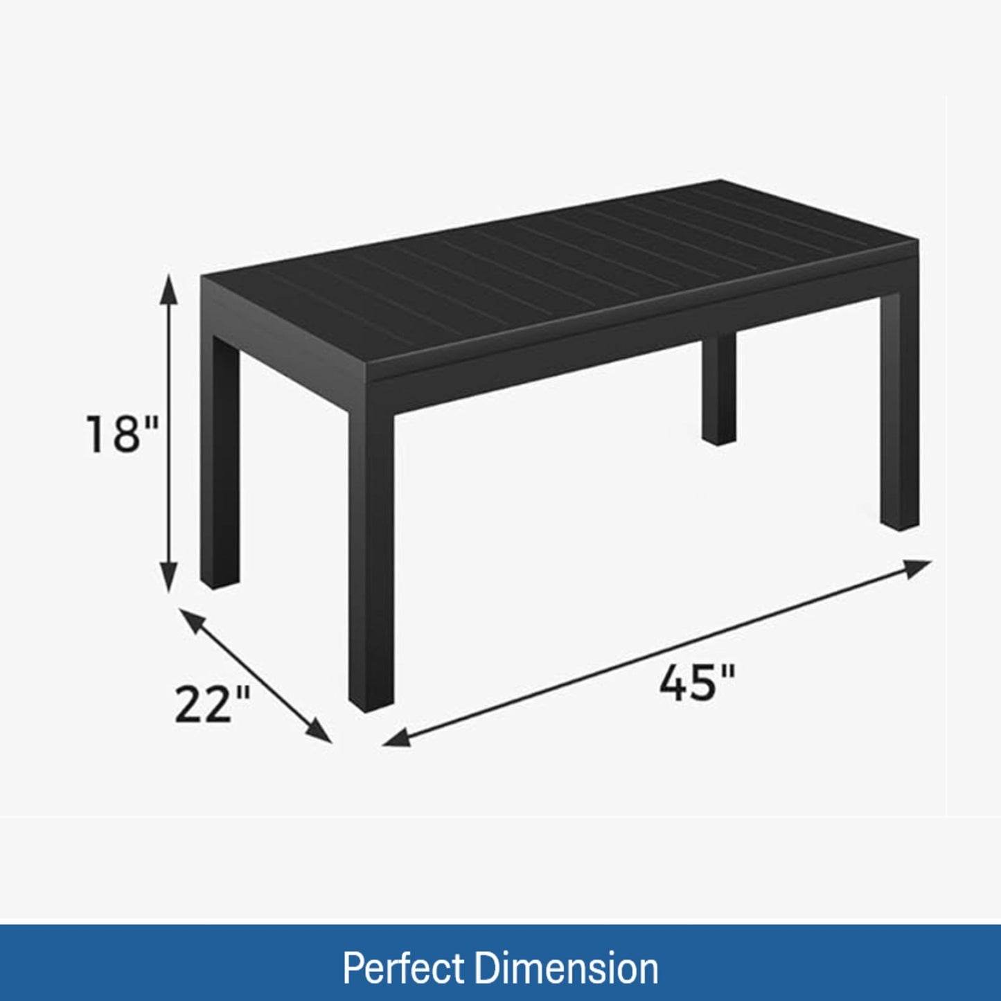 Outdoor Patio Set Aluminum Black Light Gray 4 Piece Seats 5