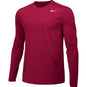 NIKE Mens Legend Long Sleeve Performance Shirt (TEAM CRIMSON/COOL GREY Medium)