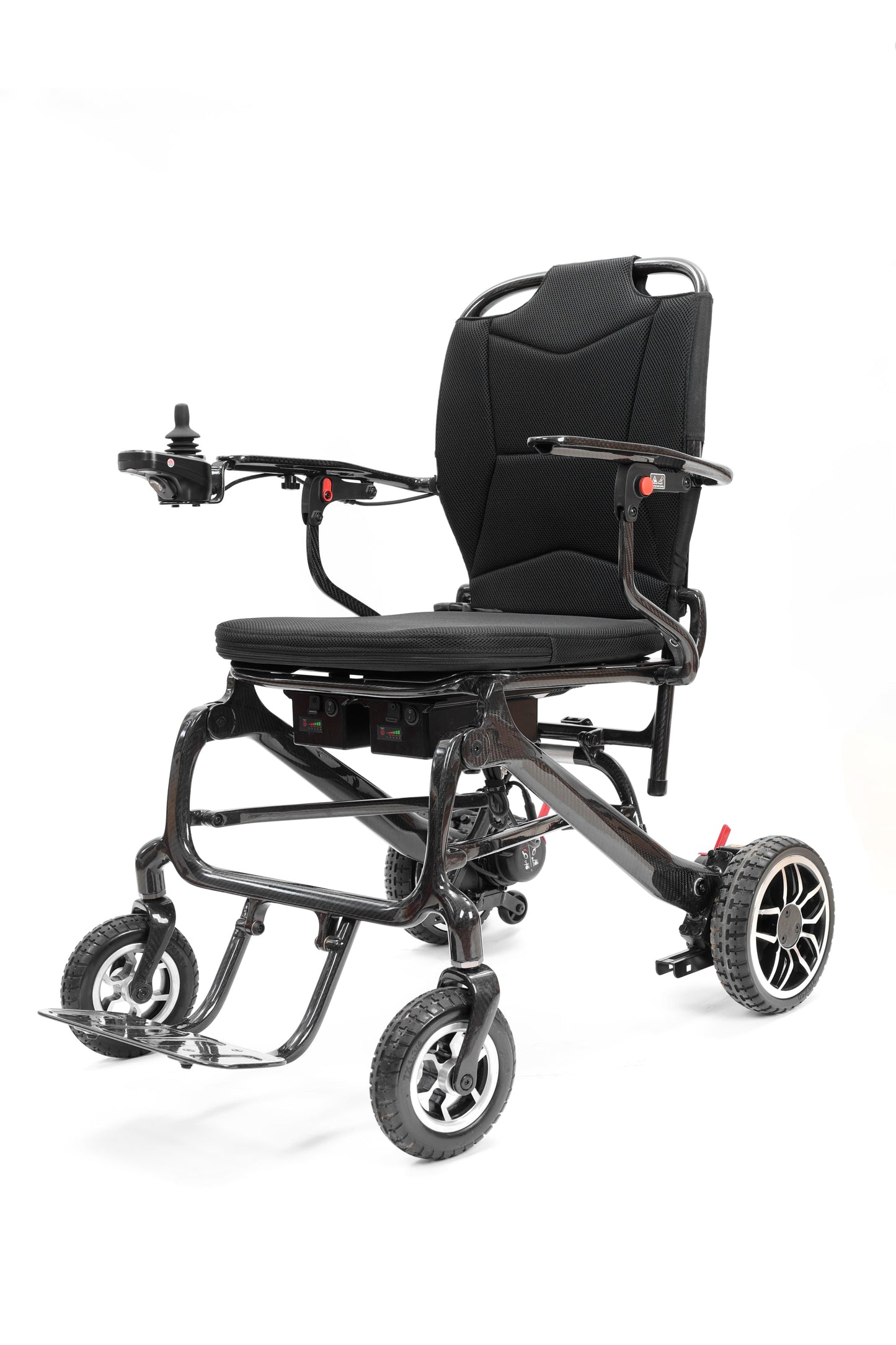 Wheelchair Electric Foldable Carbon Fiber 37 LB 30 Mile Range 38x24x37 In