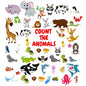 Count The Animals: Activity Puzzle Book Gift for Kids 2-5 Year Olds- Fun Animals Pictures for Preschoolers - Paperback