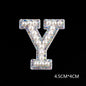Pearl Rhinestone Cloth Sticker-Letter A-White-2 Pack
