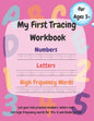 My First Tracing Workbook: Learn to Trace and Draw: Practice Numbers 1-100, Trace Letters a-z and A-Z, 100 High Frequency Words and Shapes.....Ages 3+ - Paperback