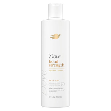 Dove Shampoo Bond Strength for Chemically Damaged Hair with Bio-Protein Care Technology and Peptide Complex 12 Fl Oz