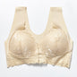 Comfortable Plus Size Backless Bra Lace Push Up Front Closure Bra