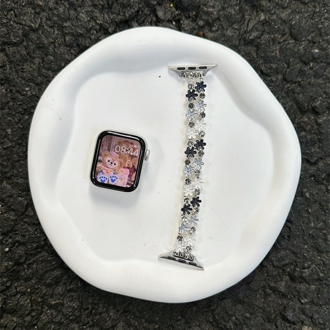 Creative And Versatile Daisy-flower Elastic Single-loop Watch Strap