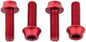 Wolf Tooth Water Bottle Cage Bolts - Set/4 Aluminum Red