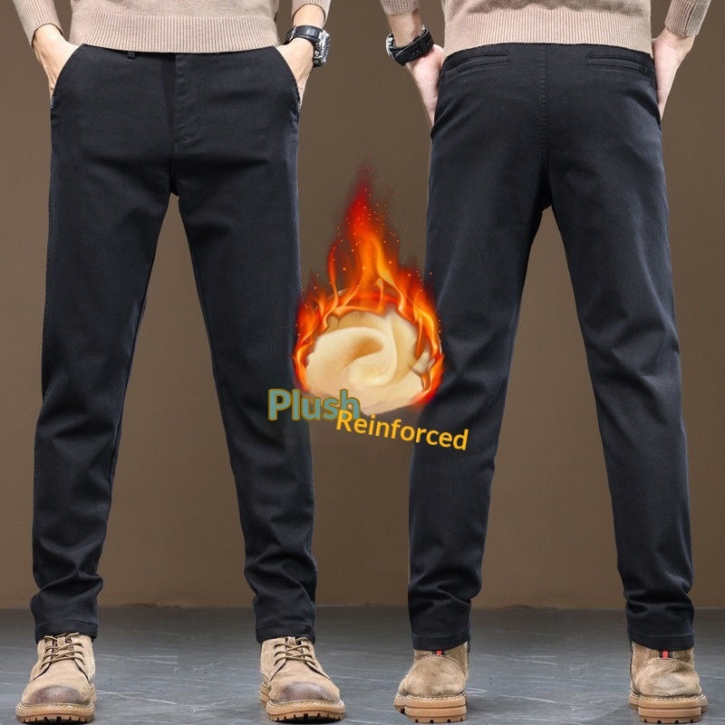 Chaolunbu Mens Light Mature Casual Pants Straight