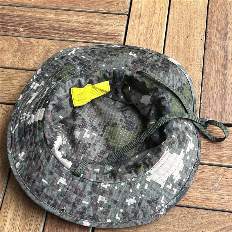 Granite Camouflage Boonie Hat With A Rounded Brim Tactical Design