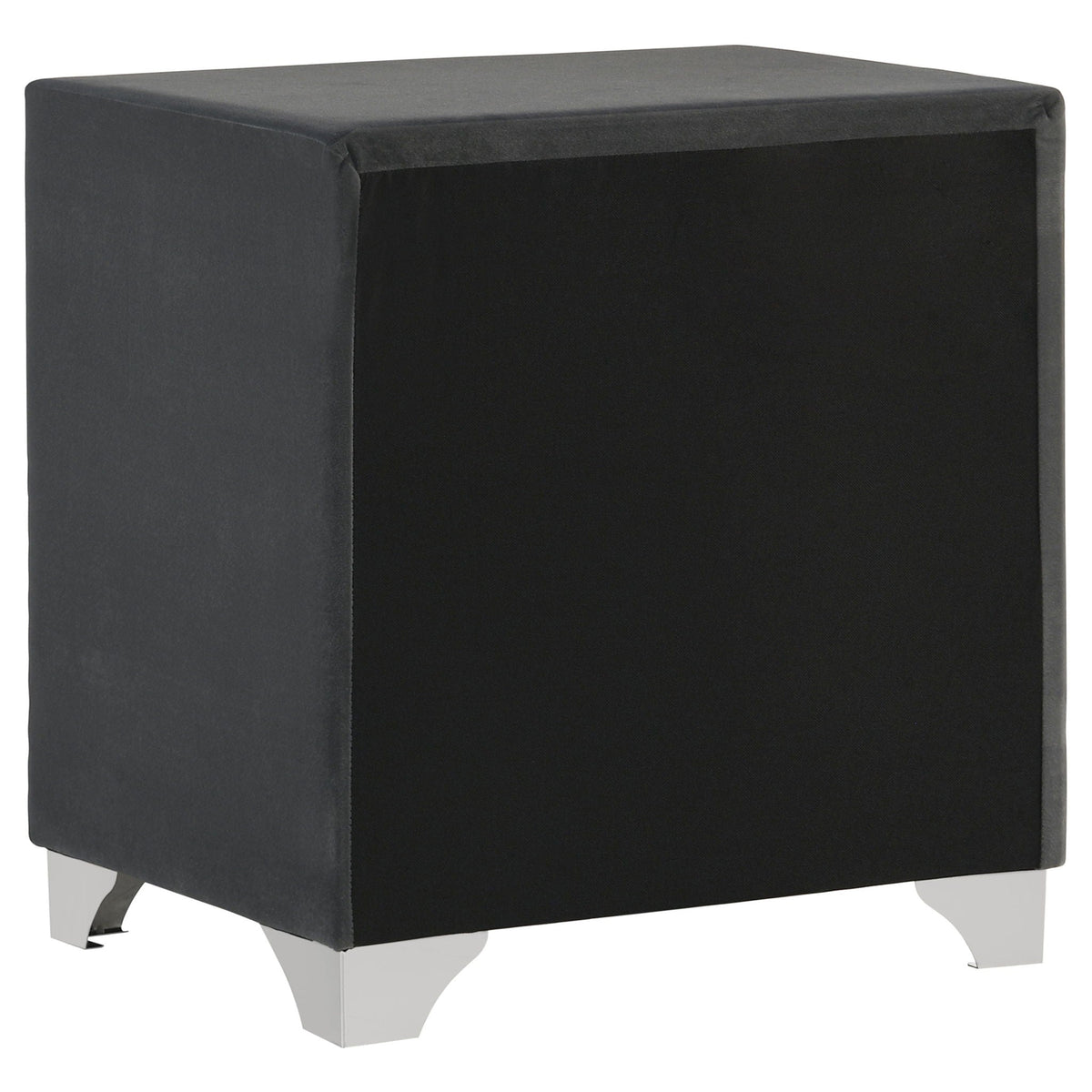 Melody Upholstered 2-drawer Nightstand Grey