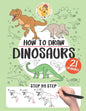 How to draw dinosaurs: 21 step-by-step drawings - Paperback