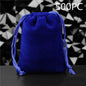 Flannel Drawstring Jewelry Solid Drawstring Pocket