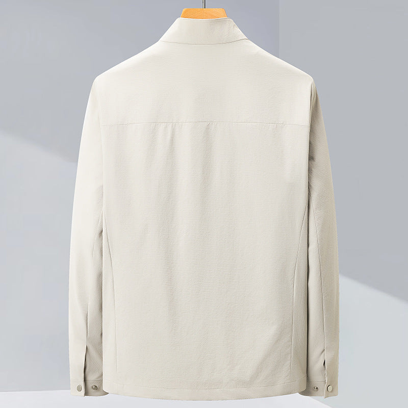 Mens Slim-fit Stand-collar Jacket
