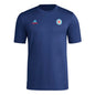 adidas Mens Short Sleeve Pre-Game T-Shirt Team Navy Blue/Chicago Fire Medium