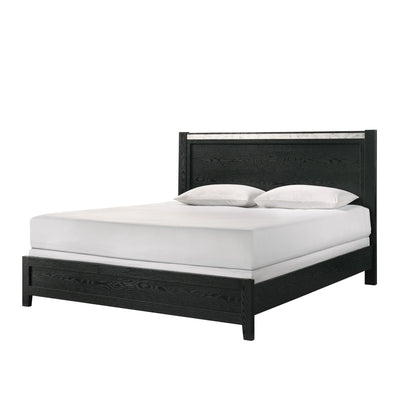 Contemporary Panel Bed With Accents