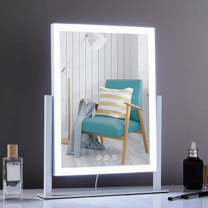 17In White Lighted Makeup Mirror 3 Color Lighting Modes And 5X Magnification