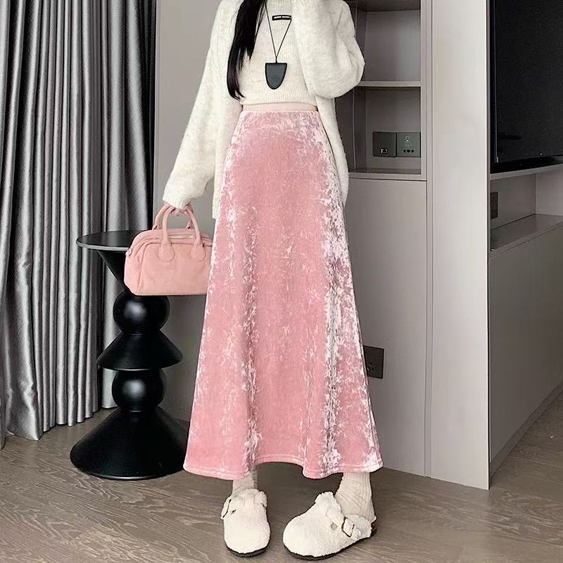 New Fallwinter Diamond-velvet Skirt