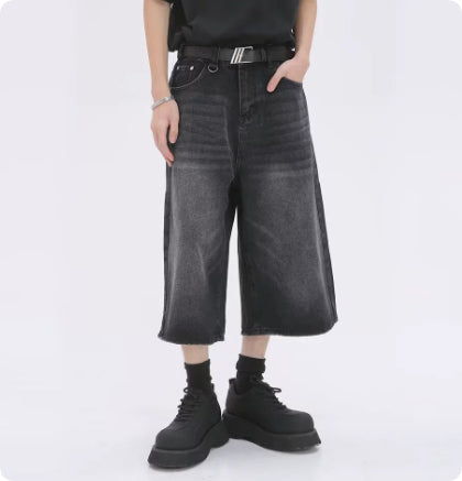 Summer Mens Capri Pants Trendy Denim ShortsAmerican Style