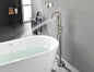 Floor Mounted Tub Faucet High Flow Freestanding Tub Filler with Handheld Shower Swivel