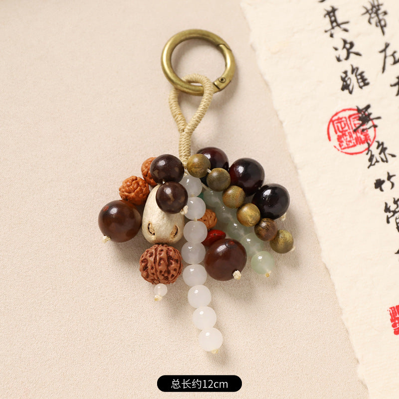 New Chinese-style Wish-Fulfillment Seed-Bead Bag Charm Keychain