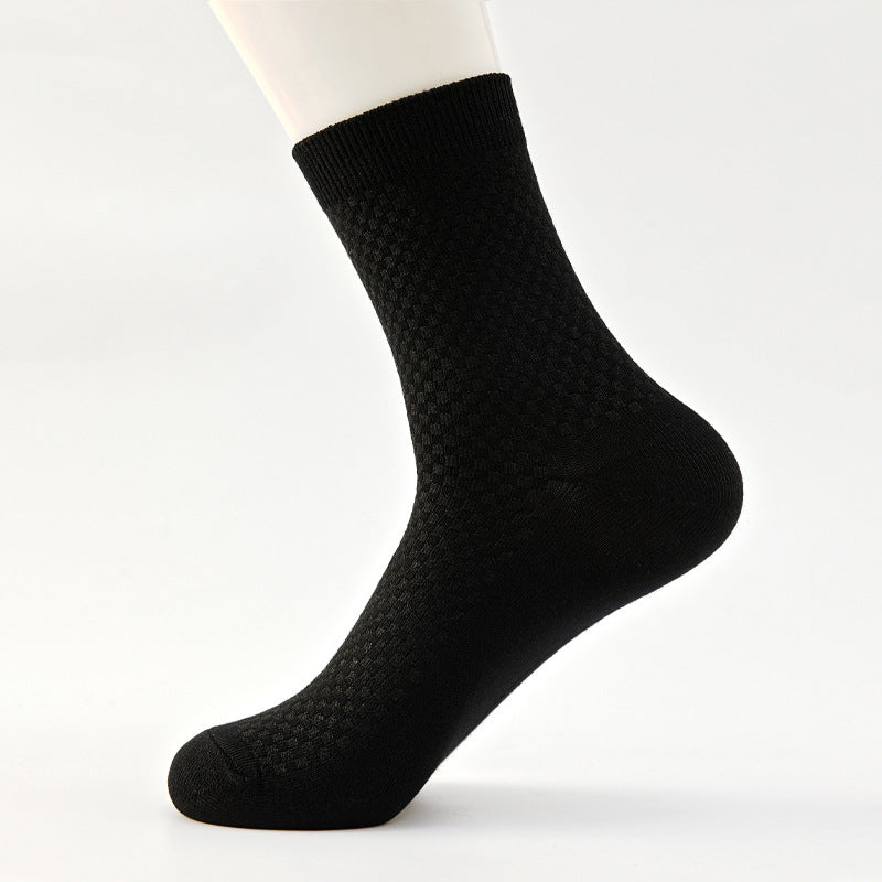 Mens Casual Soft And Breathable Mid-calf Socks