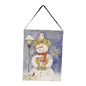 Fiber Optic Lighted Canvas Art - Lamppost Snowman