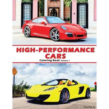 High-Performance Cars: A Coloring Book of Cars - Paperback