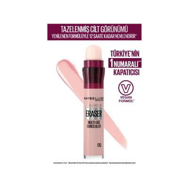 Maybelline Instant Anti Age Eraser Concealer - Vegan, Hydrating & Multi-purpose Makeup