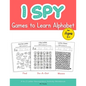 I Spy Games to Learn Alphabet for Ages 3+: Find, Do-A-Dot, Mazes, A to Z Letter Recognition Activity Workbook - Paperback