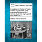 A Treatise on the Law of Trade-Marks. Supplement: And Analogous Subjects (Firm Names, Business-Signs, Good Will, Labels, &C.). - Paperback