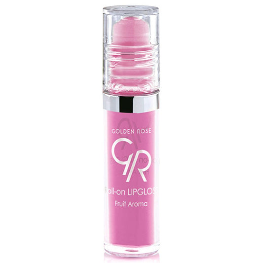 Golden Rose Strawberry Flavored Lip Gloss - Moisturizing Roll-On with Fruit Extracts