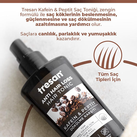 Tresan Caffeine & Peptide Anti-Hair Loss Hair Tonic for Nourished, Thicker Hair - 4.23 fl oz