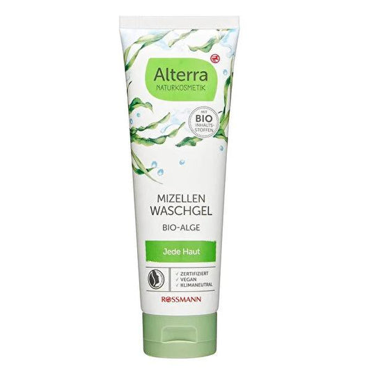 Alterra Bioalg: Organic Micellar Facial Cleanser - Gentle Vegan Face Wash with Algae & Cucumber for All Skin Types - Natural Daily Face Cleaning Gel