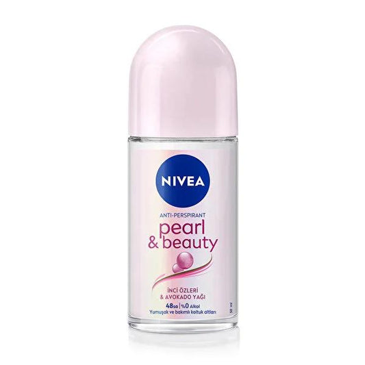 Nivea Women's Deodorant Roll-on, 48h Anti-Perspirant Protection - Pearl & Beauty, Alcohol-Free, Long Lasting Fragrance