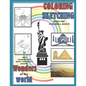 Coloring sketching book for children and adults with informations about the world's greatest wonders of the wolrd: An educational colouring book about - Paperback