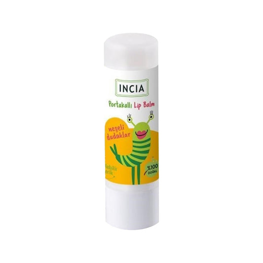INCIA Kids Orange Flavored Lip Balm for Children - Moisturizing, Protective, and Portable Lip Care