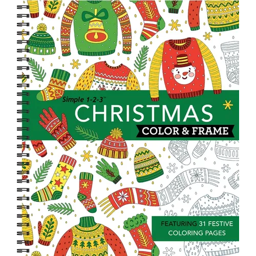 Color & Frame - Christmas (Coloring Book) - Spiral