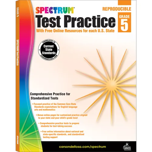 Spectrum Test Practice, Grade 5: Volume 65 - Paperback